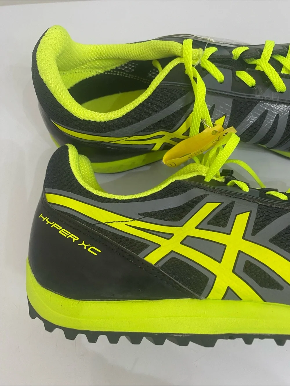 Asics Black and Neon Yellow Men's Athletic Running Shoes